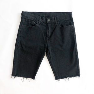 Levi's black cut off jean shorts